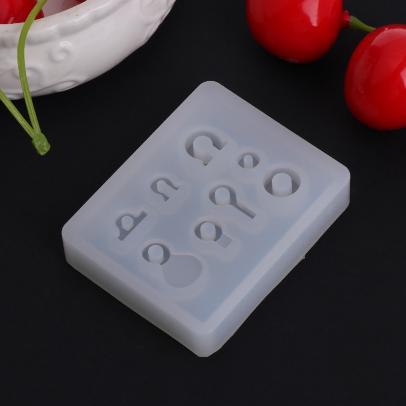 Wellb Pha Lê Nhựa Dính Khuôn Bông Tai Mặt Dây Đúc Khuôn Silicon DIY Trang Sức Dụng Cụ Làm Chất Lượng