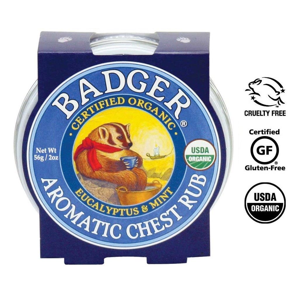 Mô tả Sáp dầu bôi ấm ngực hữu cơ BADGER organic Chest Rub balm -  21g - 2