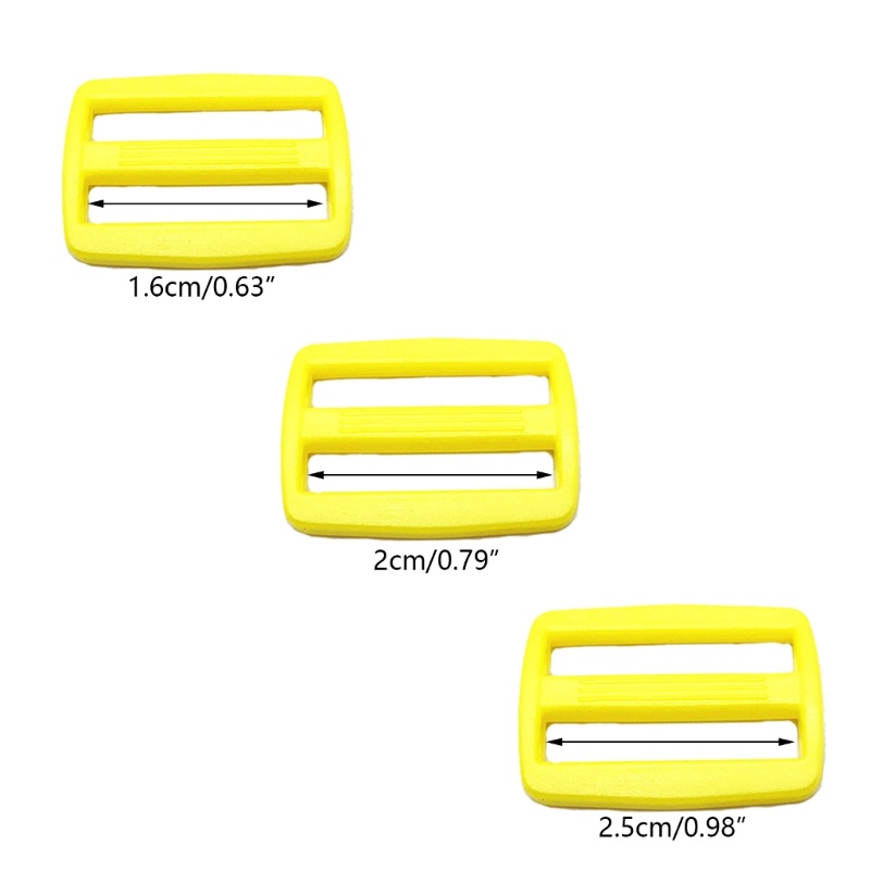 10Pcs Plastic Tri-Glide Slide Buckle Adjustable Webbing Slider for Belt Backpack