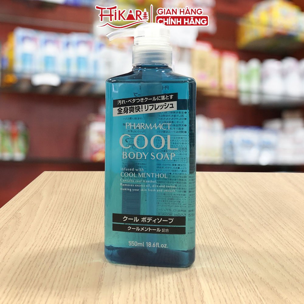 Ảnh Sữa tắm Kumano Pharmaact Cool Body Soap mát lạnh dành cho nam giới 550ml 4