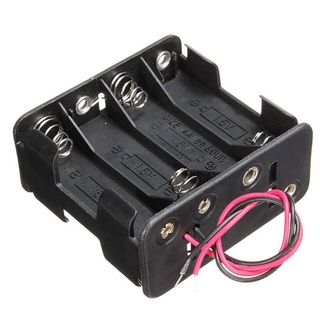 AUGUSTIN Hộp Đựng Pin An Toàn Chất Lượng Cao 12 Volt 12V Có Dây Chì 8 Pin AA Hộp Bảo Quản Pin Khe Cắm Kẹp Pin