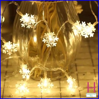 Đèn Led 15 bông tuyết xinh xắn trang trí - nhà cửa - cây thông noel { H }