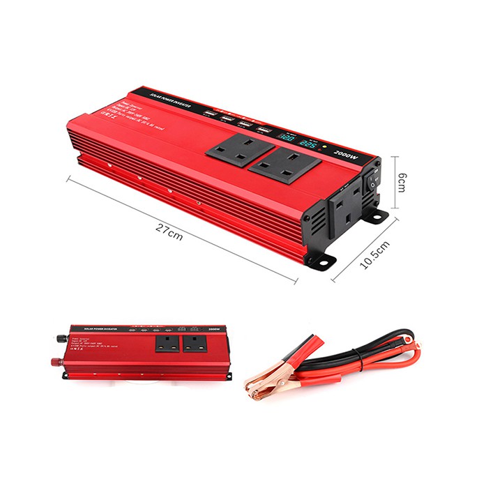 Bộ kích điện inverter CARMAER 2000W giải pháp mất điện không gây ồn, ô nhiễm