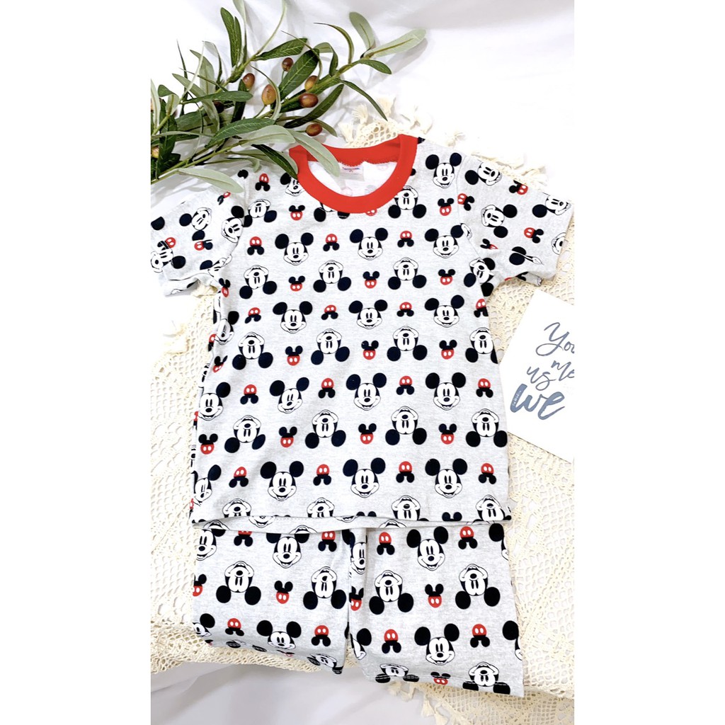 Bộ Cộc Tay Cotton 100 % Thoáng Mát In Nhiều Họa Tiết Siêu Xinh Cho Bé Trai (20-30kg)