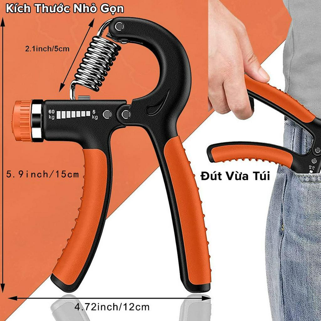 Ảnh Kìm Bóp Tay Tập Lực Cơ Cổ Tay Chữ R Dụng Cụ Tập Gym Tại Nhà Điều Chỉnh Lực Từ 5 - 60kg Có Loại Đếm Số Hãng Amalife 4