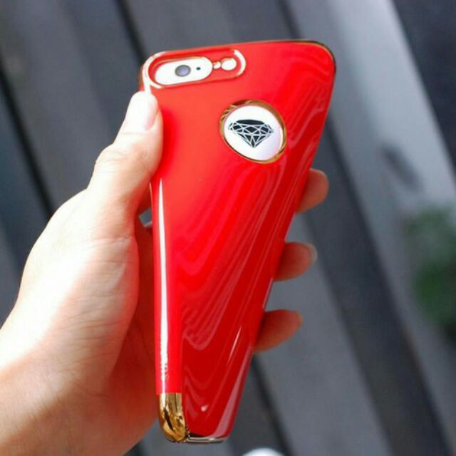 Ốp lưng đỏ bóng cho Iphone 6 Plus Hàng cao cấp