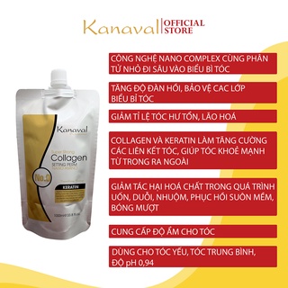 Thuốc duỗi tóc, cặp thuốc ép tóc kanaval Professional làm thẳng suôn mượt dành cho tóc yếu,trung bình và khỏe túi 1000ml