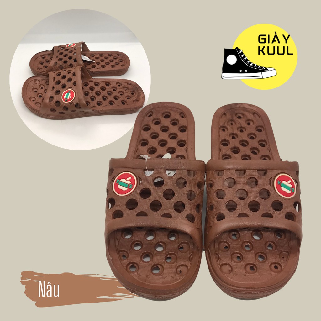 Dép lỗ quả táo đi nhà tắm chống trơn trượt dễ cọ rửa size 35 43