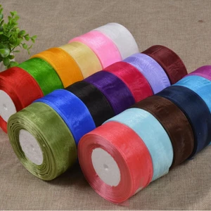 Ruy băng voan 4cm [1 cuộn 45 mét] Giá rẻ nhiều màu làm hoa, làm nơ, phụ kiện tóc handmade Pinky Shop mã RBV