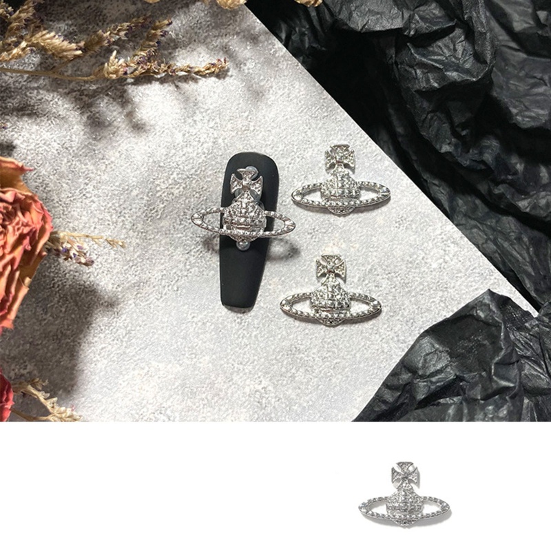 ⚝⚝Richh Set 10 Phụ Kiện Trang Trí Móng Tay Nghệ Thuật Hình Thánh Giá Phong Cách Gothic Charms