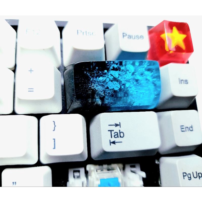 Keycap resin backspace 2u profile SA tone đen dương trang trí bàn phím ...