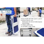 Xe đẩy hàng gấp gọn 4 bánh 150kg nhập khẩu ADVINDEQ TL-150, xe kéo hàng sàn thép bánh cao su chống ồn, bảo hành 1 năm — ảnh 3
