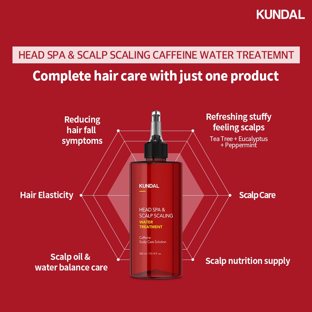 Ảnh Nước Caffeine Kundal 300ml Cải Thiện Tình Trạng Da Đầu & Gàu Như Spa 4