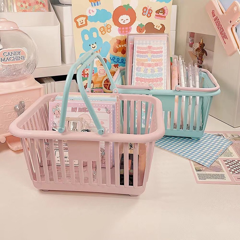 Giỏ Đựng đồ Có Tay Cầm Xếp Chồng Tiện Dụng (   hot)