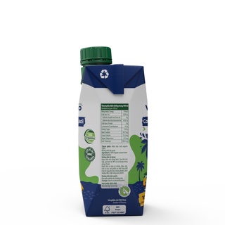 Nước Dừa Tươi hữu cơ Vietcoco 330ml giàu vitamin khoáng chất