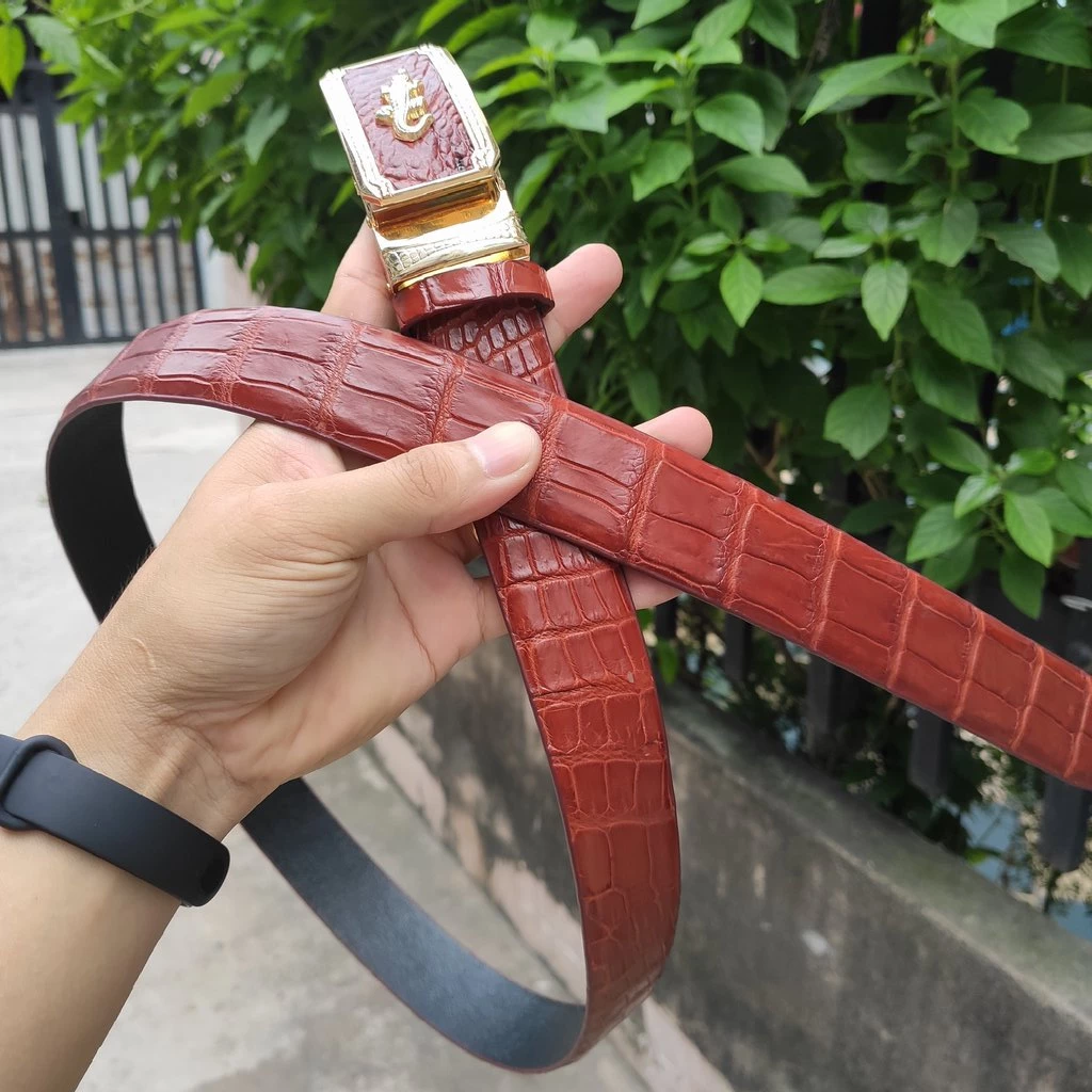 Thắt Lưng Da Bụng Cá Sấu