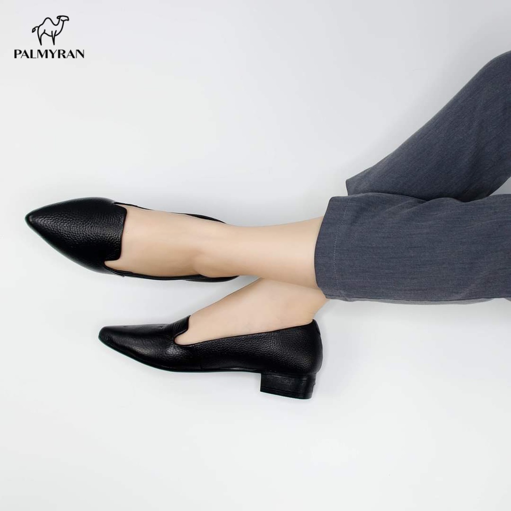 Giày nữ cao gót 3cm da bò thật cao cấp palmryan ST26