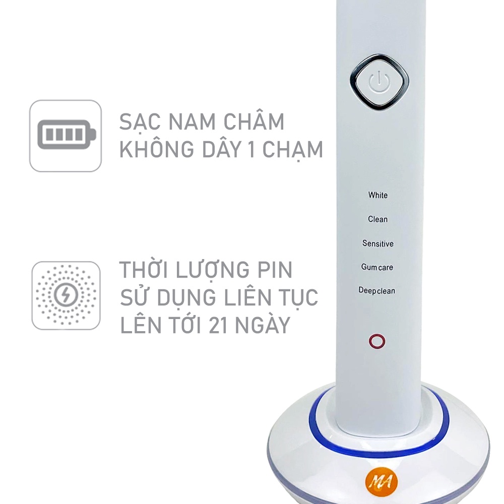 Ảnh Sạc bàn chải điện MaxAir model MA004 công nghệ nam châm không dây thông minh một chạm 2