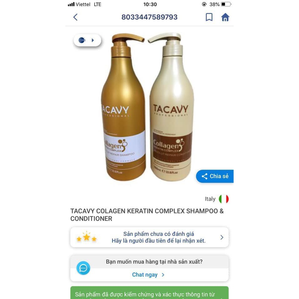 [Thanh lý] DẦU XẢ COLAGEN KERATIN TACAVY PHỤC HỒI TÓC HƯ TỔN SIÊU MỀM MƯỢT 500ML