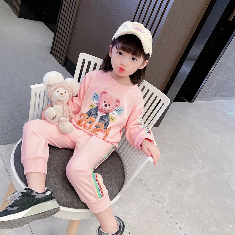Bộ đồ cho bé từ 4-9 tuổi chất nỉ da cá siêu mềm đẹp