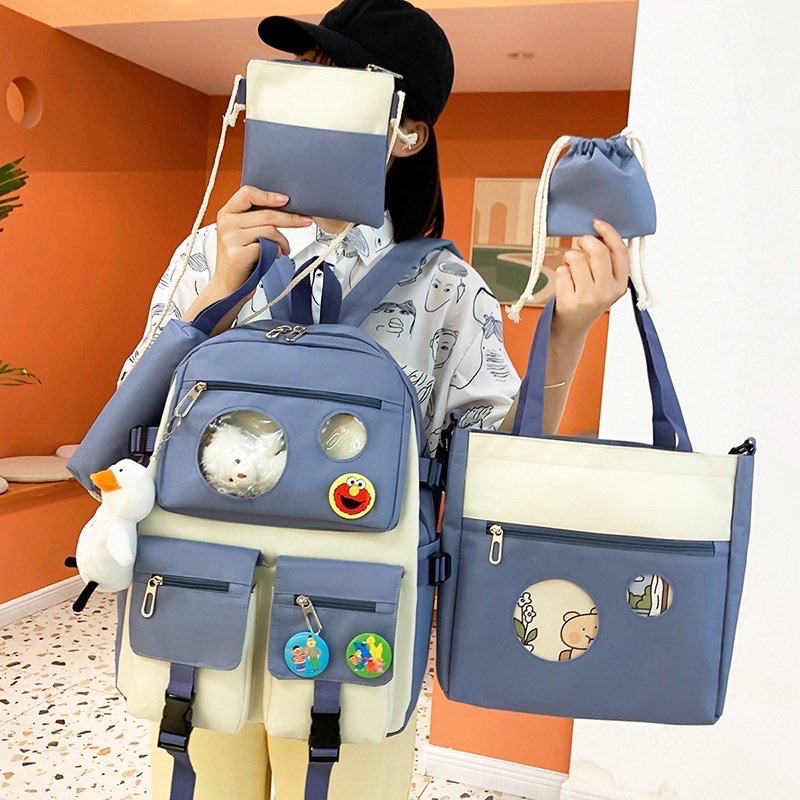 Balo set 4 món thời trang đi học - 2 khoá