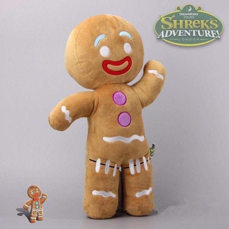 Shrek Adventure Gingerbread Man Gingy Sang Trọng Đồ Chơi Thú Nhồi Bông Mềm Trẻ Em