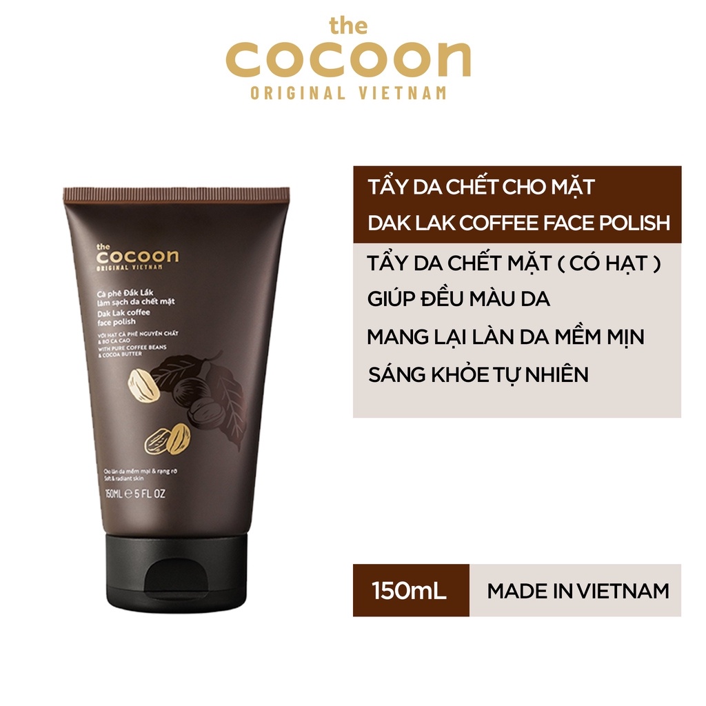 Ảnh Tẩy Da Chết Mặt Cà Phê Đắk Lắk Cocoon Cho Làn Da Mềm Mại & Rạng Rỡ 150ml 1