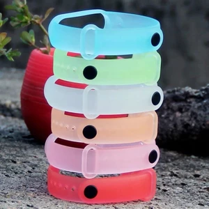 Dây Đeo Thay Thế Bằng Silicone Trong Suốt Nhiều Màu Cho Xiaomi Mi Band 5 6 7 Miband 4 Mi Band 4 3 Xiaomi Mi 4