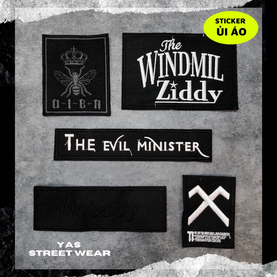 Sticker ủi áo cao cấp, miếng dán quần áo dùng làm Patch ủi, miếng vá ...