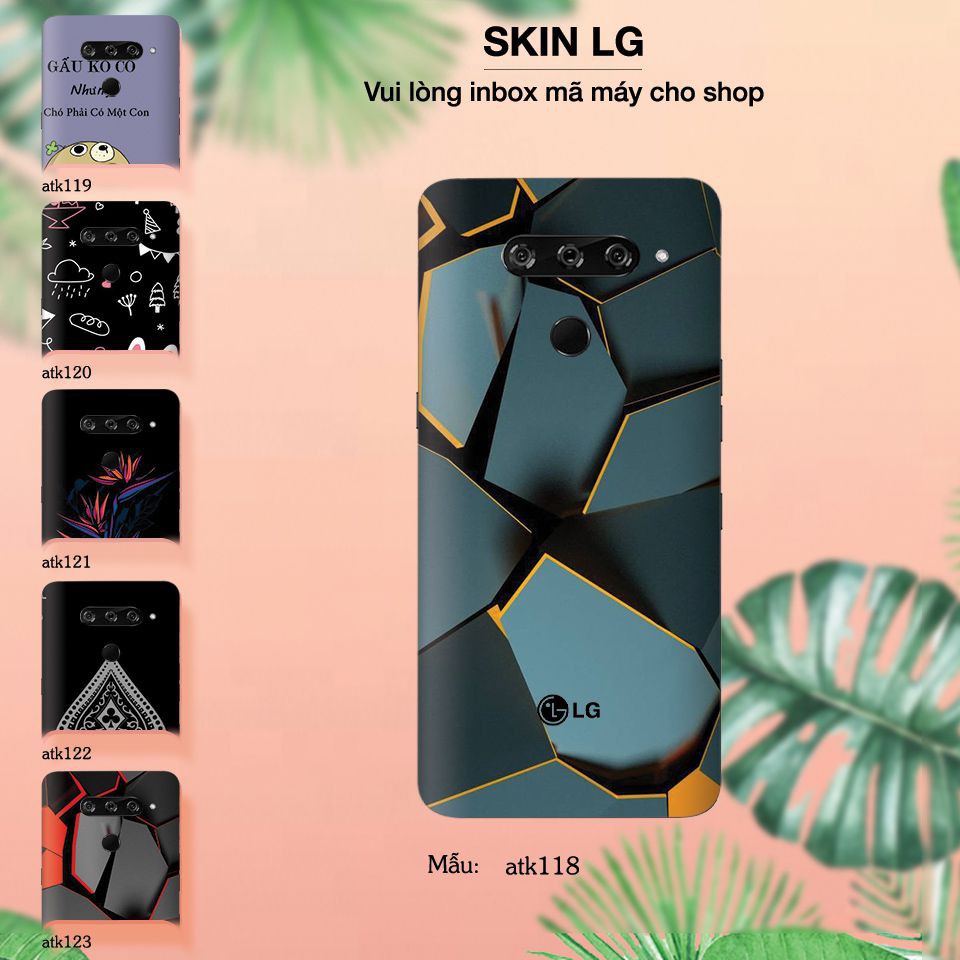 Miếng dán skin cho các dòng điện thoại LG in hình thiết kế cực đẹp