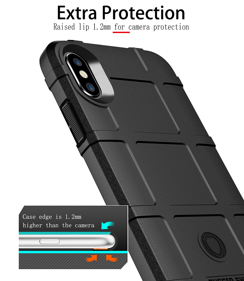 Dành cho iPhone X XR XS Max Full Cover Hybrid Rugged Shield Vỏ giáp chống sốc