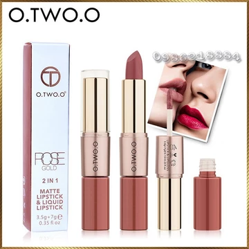 C2 Thỏi son kem hỗn tạp O.TWO.O 2 in một Matte Lipstick & Liquid Lipstick LLL1 1