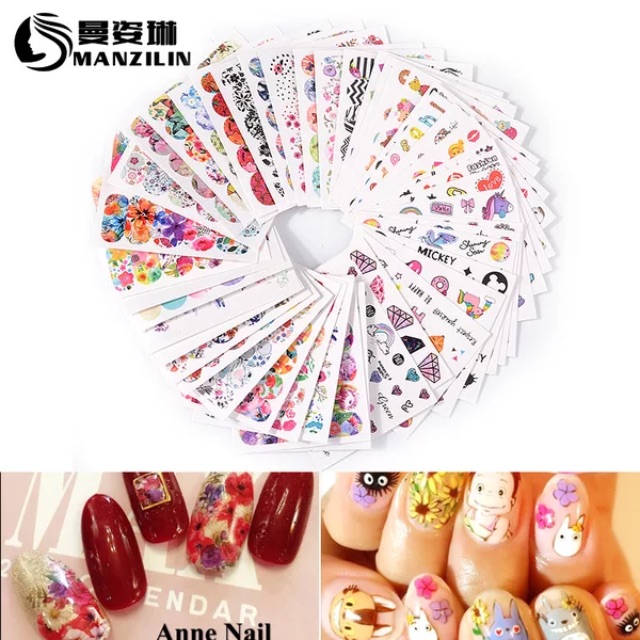 Sticker nước mẫu teen và hoa vintage