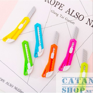 Bộ 5 Dao Rọc Giấy Mini Siêu Cute Tiện Ích Văn Phòng, Dao Cắt Giấy Văn Phòng Phẩm Nhiều Màu Xinh Xắn