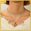Dây chuyền thời trang hai lớp mặt đá opal hình giọt nước phong cách cổ điển sang trọng