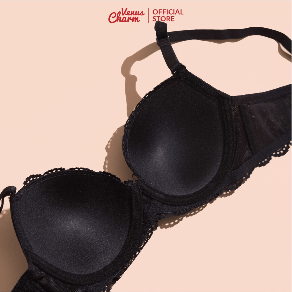 Ảnh Áo lót nữ Venus Charm KG xanh ren đệm mỏng có gọng 2