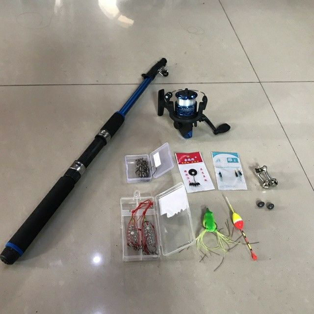 (Rẻ vô địch)..Bộ cần rút 2m4 cùng 10 món phụ kiện( ĐỒ CÂU A BU ...