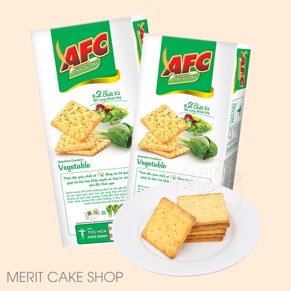 Bánh cracker vị rau AFC Dinh Dưỡng hộp 200g | Shopee Việt Nam