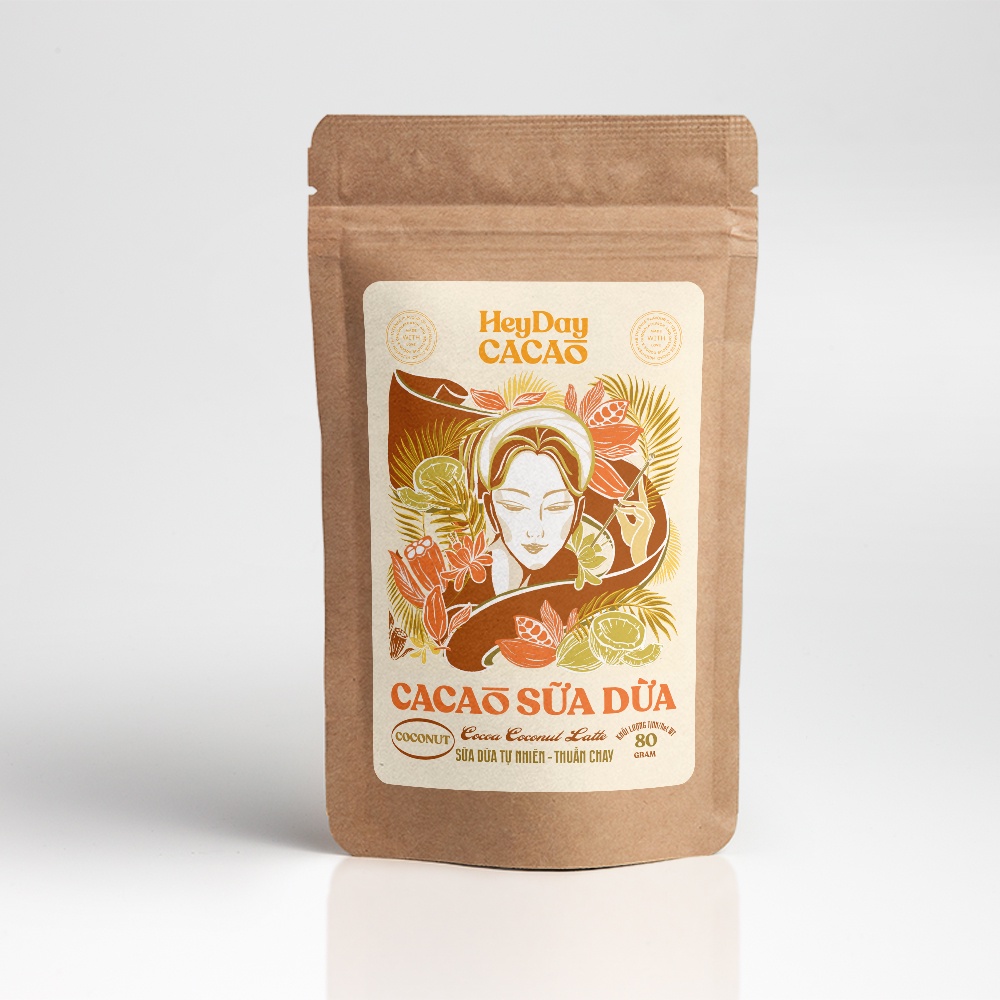 Ảnh Bộ sản phẩm cacao "Thật" - Natural 50g, Classic 80g, Bold 80g, Sữa dừa 80g - Heyday cacao 2