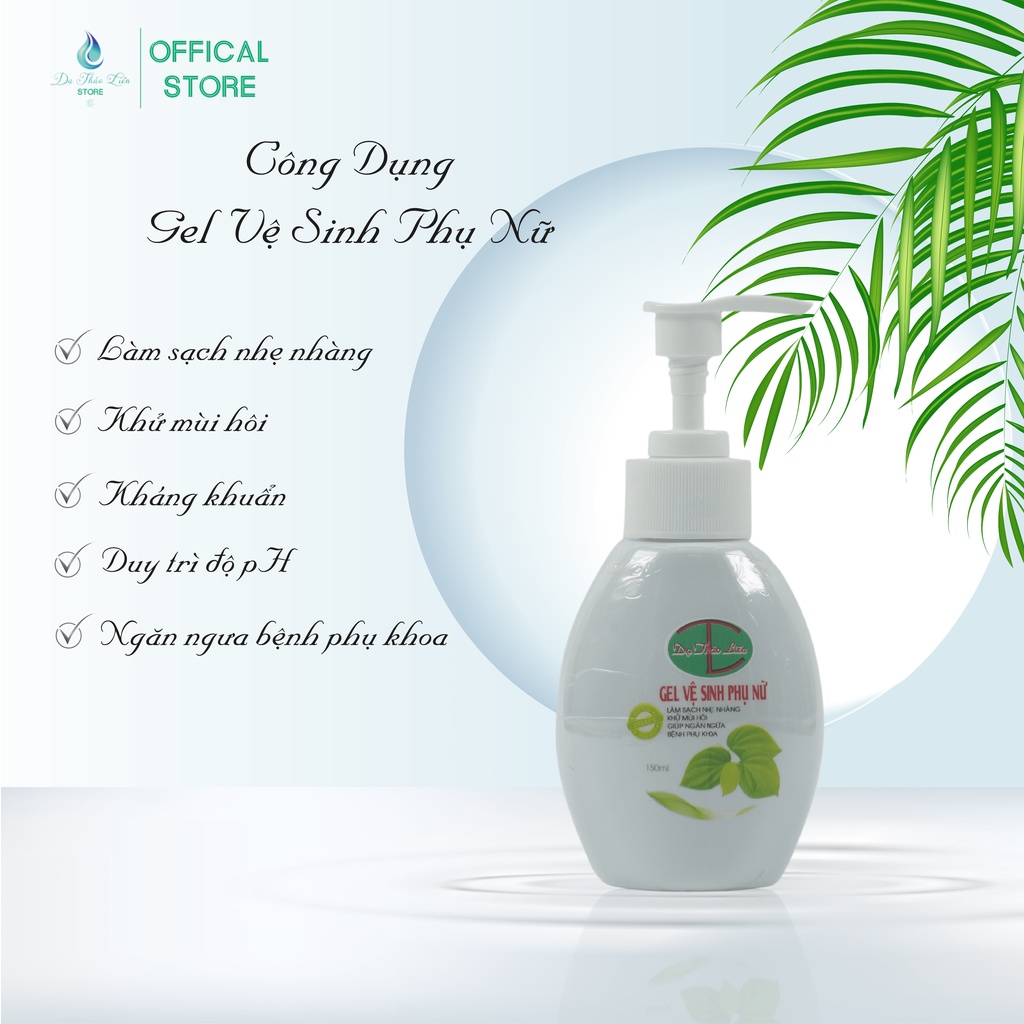Ảnh Gel Vệ Sinh Phụ Nữ Dạ Thảo Liên 150ml thành phần tự nhiên giúp khử mùi hôi, kháng nấm phổ rộng 3