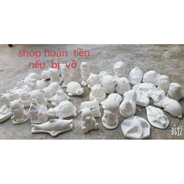 Tô tượng .Tượng tô màu ( 10 con  8-12cm  kèm màu )