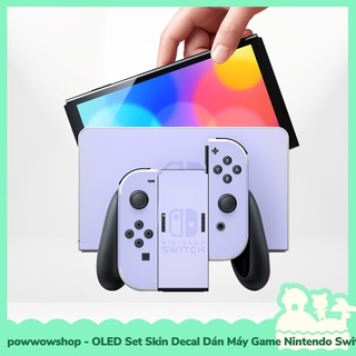 [Sẵn VN - Hỏa Tốc] OLED Set Skin Decal DIY Dán Trang Trí Máy Game Nintendo Switch OLED Phong Cách Đơn Sắc Simple Color