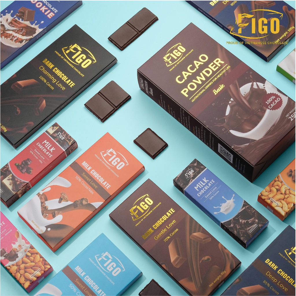 Socola 13 Vị FIGO Mix Chocolate Đen Sữa Trái Cây Hạt Thơm Béo Đa Dạng Hương Vị