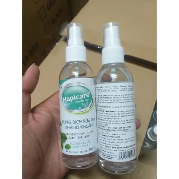 Dung dịch rửa tay kháng khuẩn Hapicare - 100ml dạng xịt khang khuẩn (bỏ túi tiện lợi)