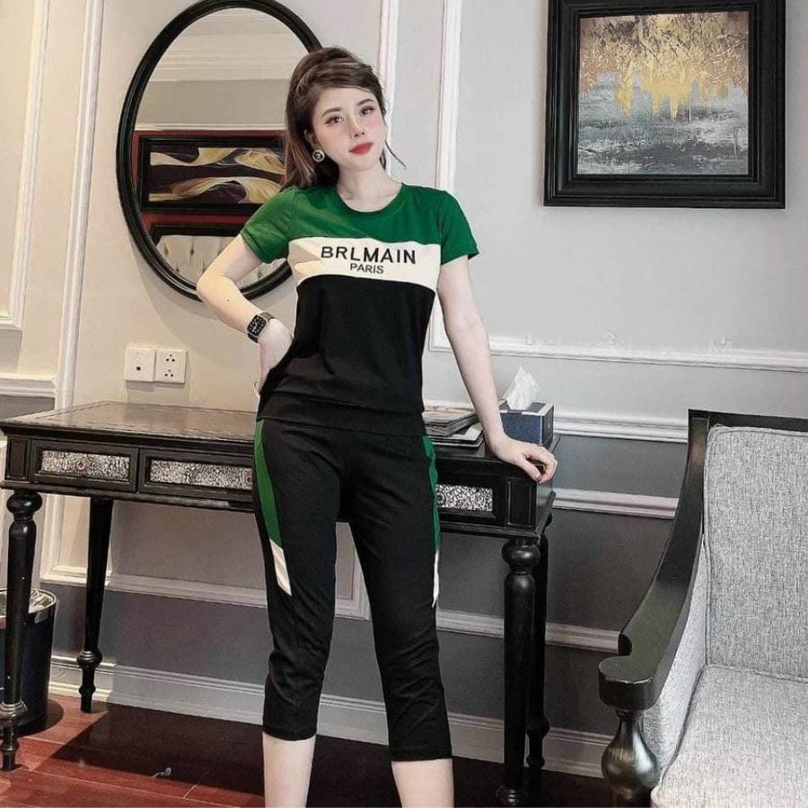 Đồ Bộ Nữ Quần Lửng Bigsize ESHOP Bộ Đồ Mặc Nhà Thun Cotton Co Giãn Mùa Hè Trung Niên Dễ Thương AD15