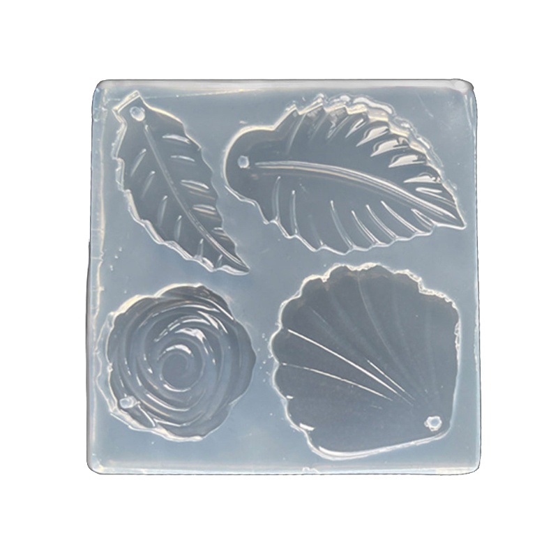 Khuôn Silicone Làm Mặt Trang Sức Hình Hoa Lá DIY