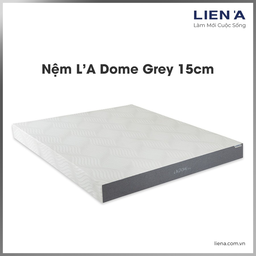 Nệm Cao Su Liên Á Ladome Grey Than Hoạt Tính