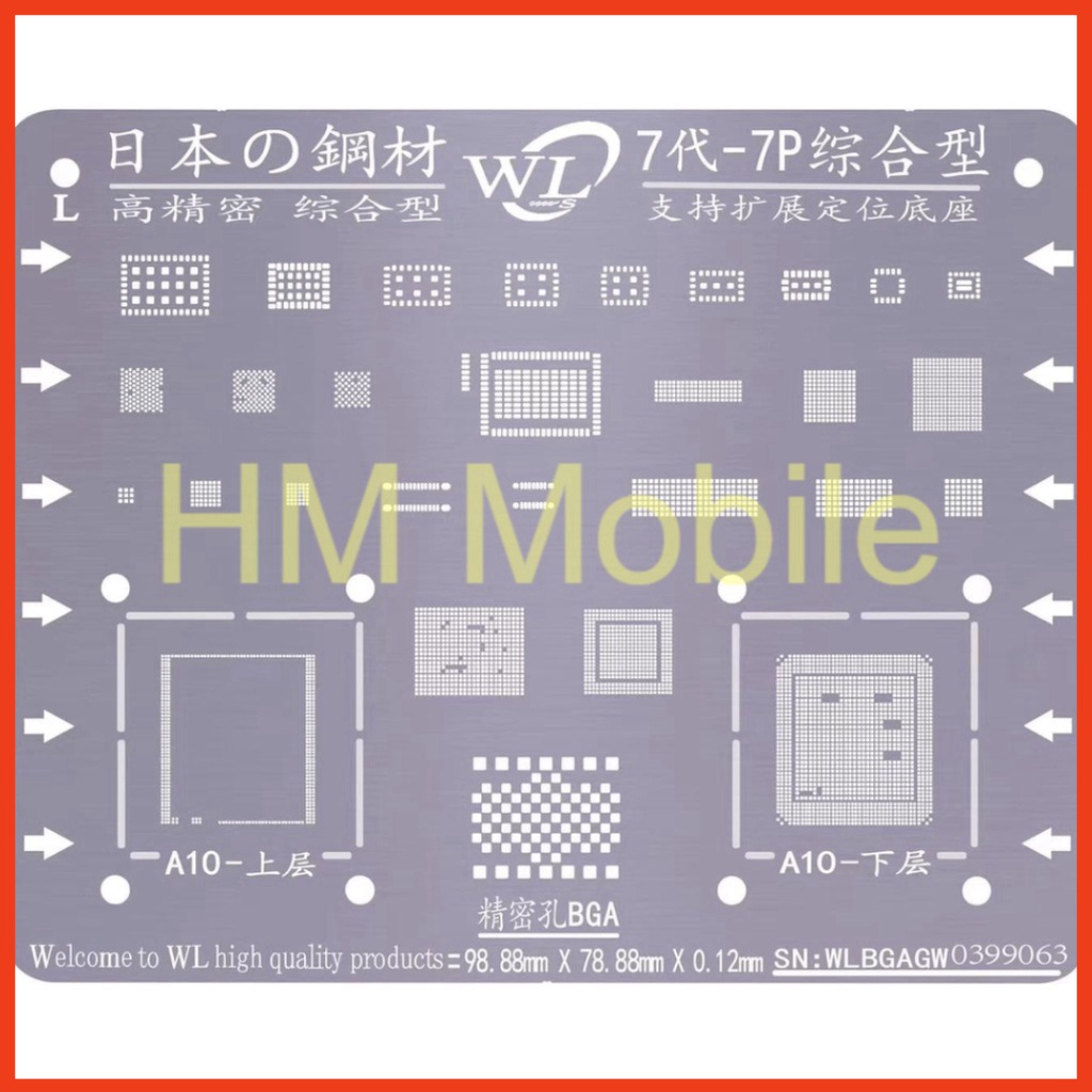 Vỉ tạo chân IC/CPU WL 6G-16PM màu trắng