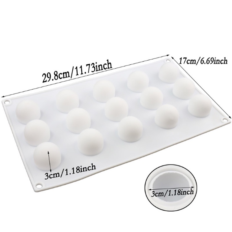 Khuôn silicon 15 ngăn làm bánh đa năng tiện dụng DIY