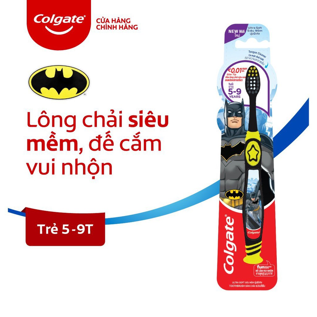 Bàn chải đánh răng Colgate họa tiết Batman dành cho trẻ